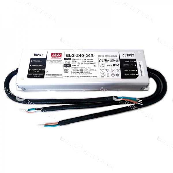 Блок питания MeanWell ELG-240-24А LEDEL Y0000037234