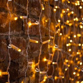 Гирлянда светодиодная "Светодиодный Дождь" 2х3м 760LED желт. 45Вт 230В IP65 постоян. свечение провод