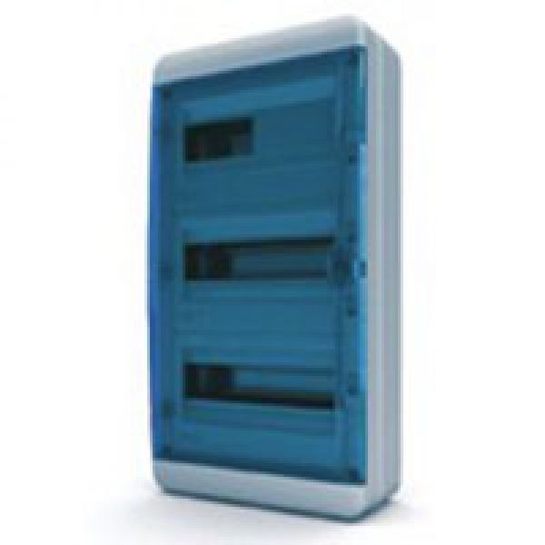 Бокс навесной IP-65 36 модулей прозр/синий BNS 65-36-1