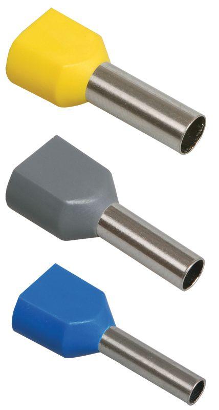 Наконечник-гильза НГИ2 0,75-8 с изолированным фланцем (темно-красный) (100 шт) ИЭК