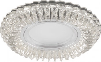 Светильник встраиваемый с зеленой LED подсветкой Feron CD904 потолочный MR16 G5.3 прозрачный