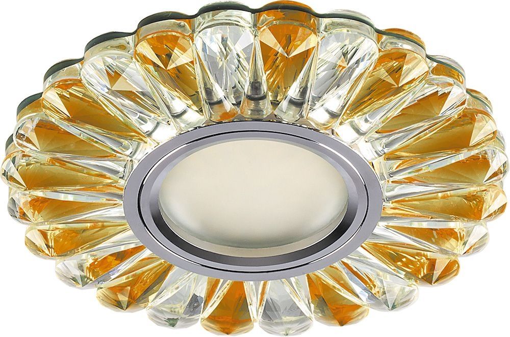 Светильник встраиваемый с белой LED подсветкой Feron CD901 потолочный MR16 G5.3 прозрачный-коричневы