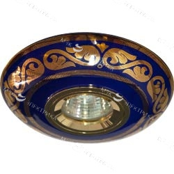 Светильник встраиваемый Feron C2525 потолочный MR16 G5.3 сине-золотистый