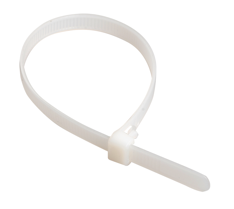 Хомут кабельный 4.8х400 нейл. бел. (уп.100шт) IEK UHH31-D048-400-100