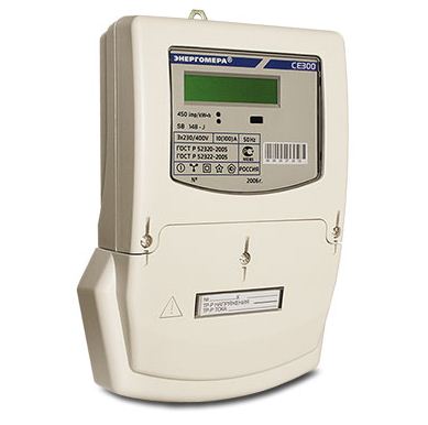 Электросчетчик СЕ300 S33 146-J 5(100)А 3*230/400В однотарифный, ЖКИ, оптопорт