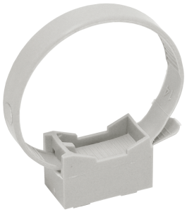 Держатель хомутный со стяжкой 32-63мм серый полипропилен(100шт)