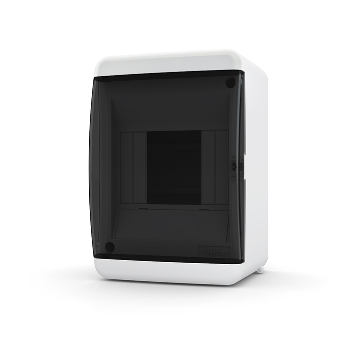 Щит на 4 модуля накладной UNK 40-04-2 черный прозразный