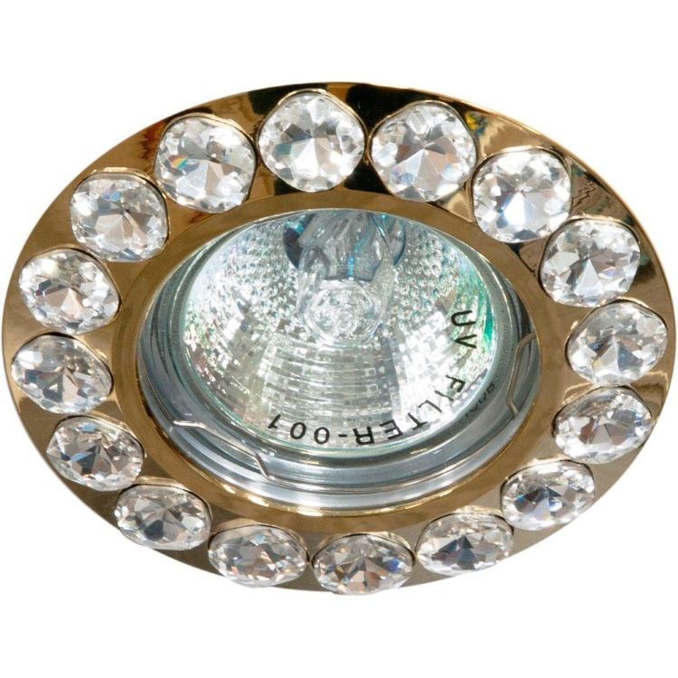 Светильник потолочный MR16 MAX50W 12V G5.3 прозрачный, золото, DL201-C