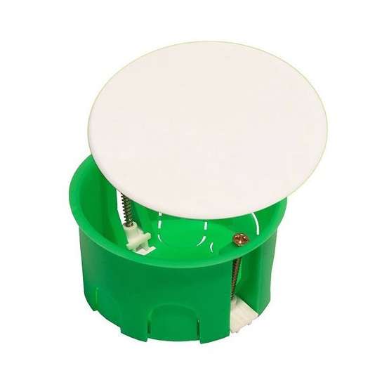 Коробка разветвительная для полых стен с крышкой с пластиковыми лапками 77,5х44 IP30