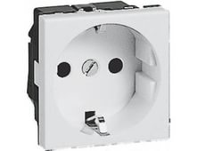 Розетка 1-м СП 2мод. Mosaic 16А IP20 2P+E с заземл. защ. шторки немецк. стандарт винтов. клеммы меха