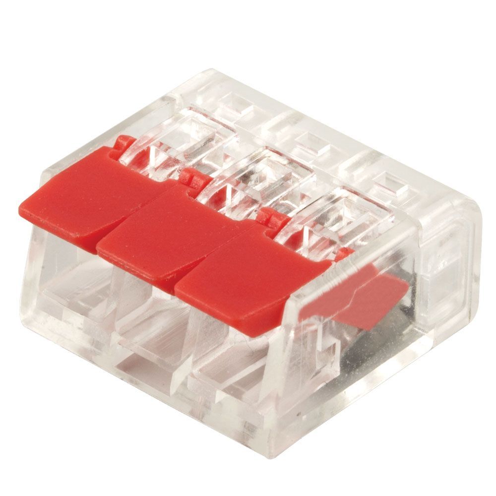 Универсальные компактные клеммы 3-проводные STEKKER, LD221-413 (5 штук в упаковке)