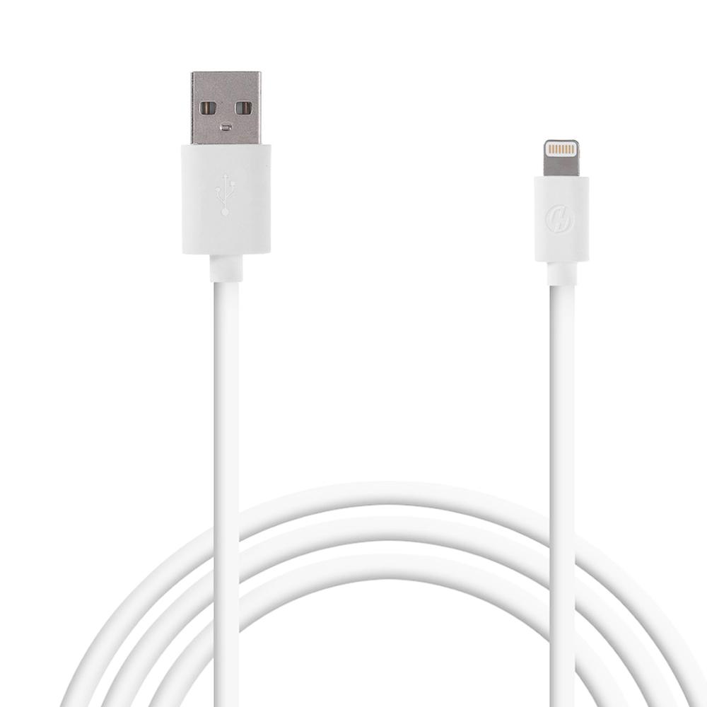 Кабель USB для iPhone 5/6/7 моделей оригинал (чип MFI) 1м бел. Rexant 18-0000