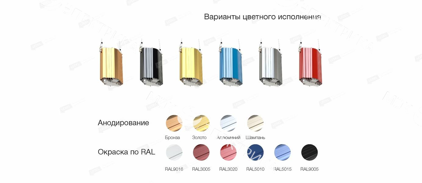 Светильник L-lego II 250/225/К15/4.0K/L100/01/IKIX-36/220AC IP66 подвесное крепление LEDEL LII141