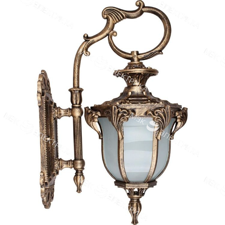 Светильник садово-парковый 60W 230V E27 черное золото, PL4052 "Флоренция" Feron