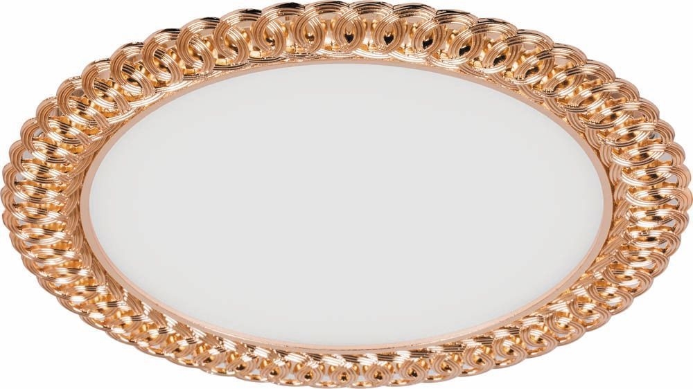 Светильник встраиваемый со светодиодами AL9020 12W/960Lm/4000К/золото Feron