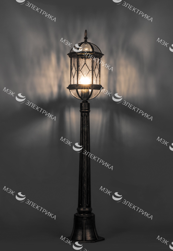 Светильник садово-парковый, 60W 230V E27 черное золото, PL170