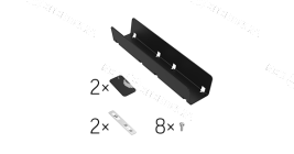 Крышка торцевая Х-ЛАЙН RAL9003 белый муар в комплекте с крепежными элементами 1шт