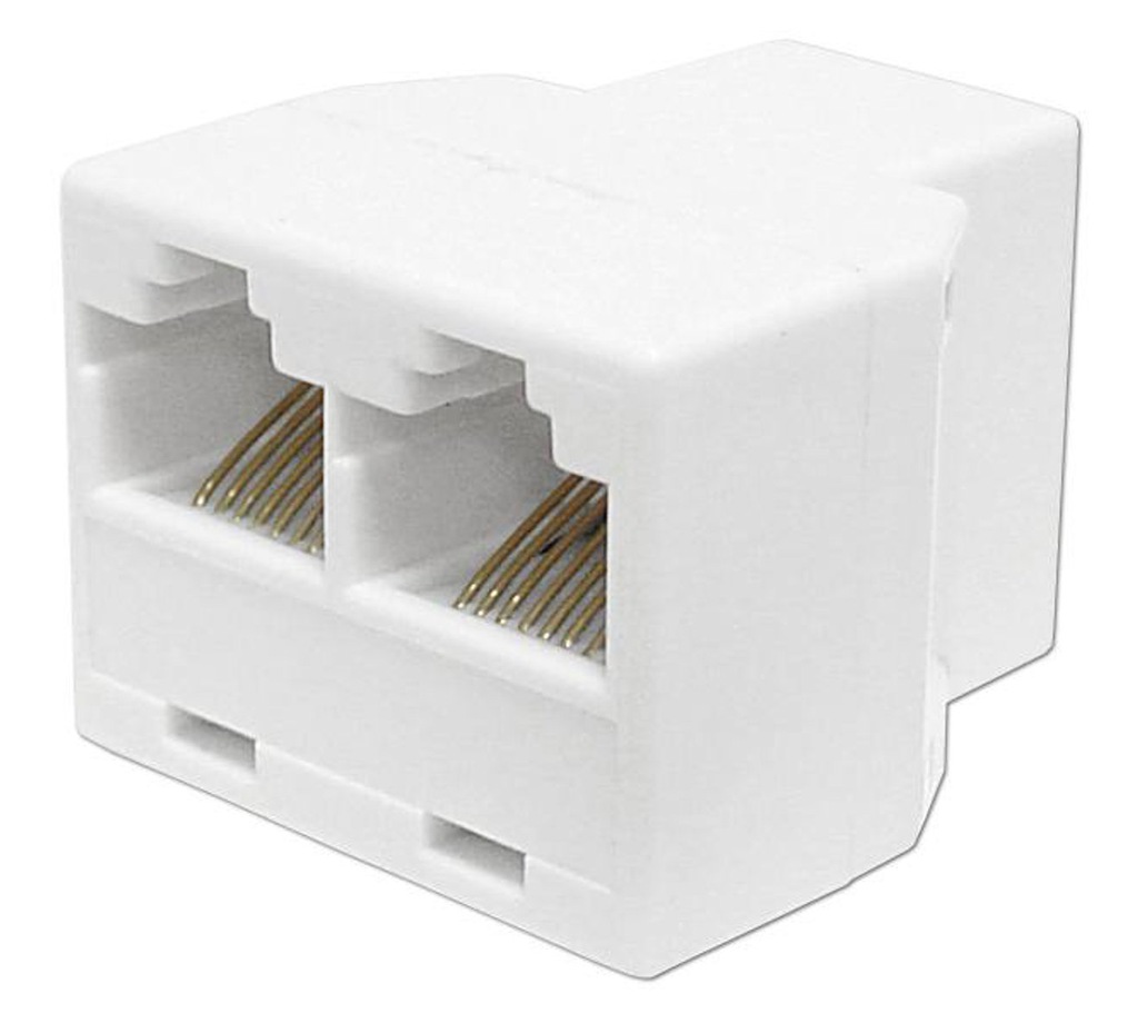 Телефонный переходник (штекер - 2 гнезда) RG-45