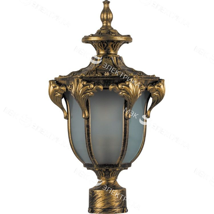 Светильник садово-парковый 60W 230V E27 черное золото, PL4055 "Флоренция" Feron