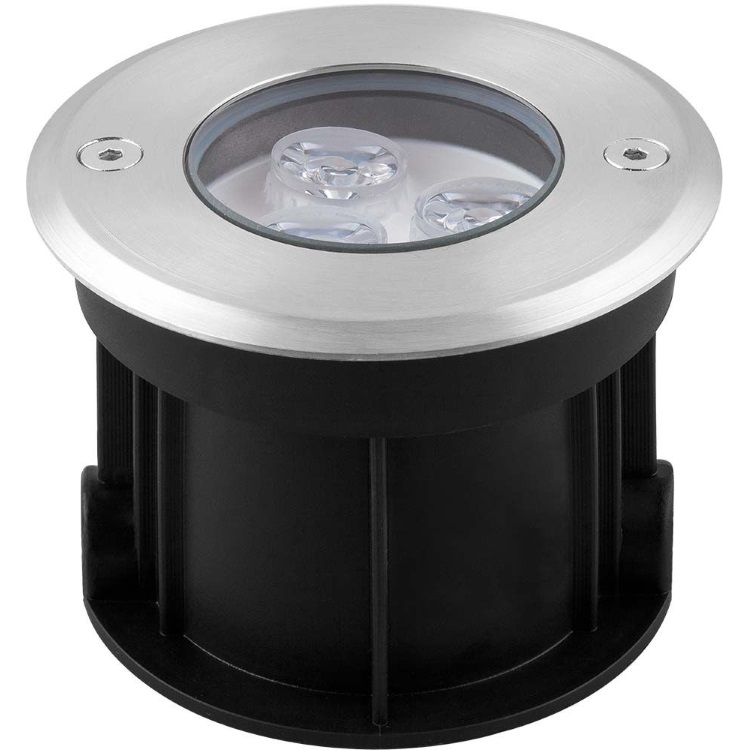 Светильник тротуарный, 3LED теплый белый, 3W, 100*H80mm, IP 67, SP4111