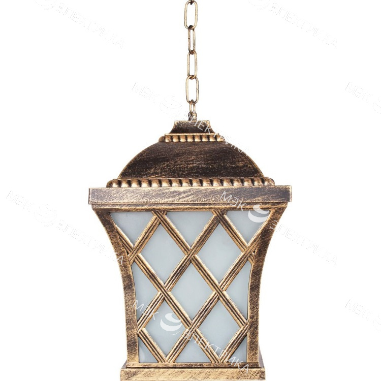 Светильник садово-парковый 60W 230V E27 черное золото, PL4064 "Тартан" Feron