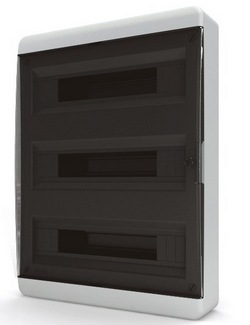Бокс навесной IP-40 54 модулей прозр/черный BNK 40-54-1