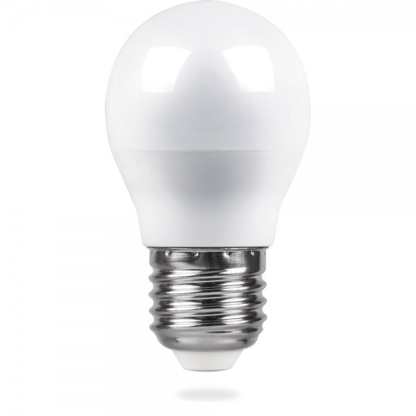 Лампа светодиодная E27- 7W-4000К SBG4507 Saffit (шар)