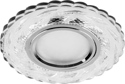 Светильник встраиваемый с белой LED подсветкой Feron CD936 потолочный MR16 G5.3 прозрачный