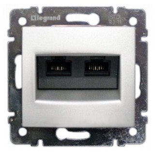 Розетка RJ45 UTP кат.5е на 1 разъем Белая (Legrand Valena)