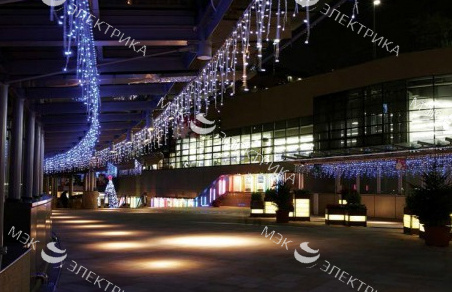 Гирлянда светодиодная "Бахрома" мультиколор, CL14 25 подвесов