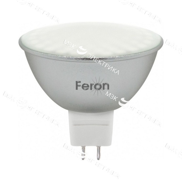 Лампа светодиодная GU5.3-7W-2700K MR16 230V матовая LB-26 FERON