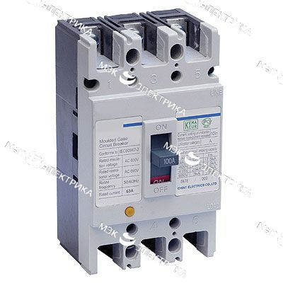 Автоматический выключатель NM1-63S/3Р 50A 15кА (CHINT)