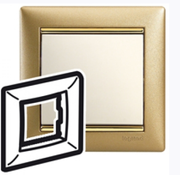 Рамка 1п мат золото VLN