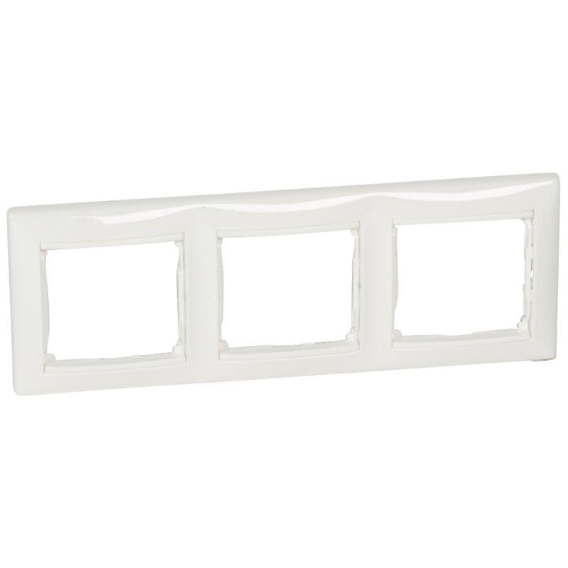 Рамка 3 поста белая (Legrand Valena)