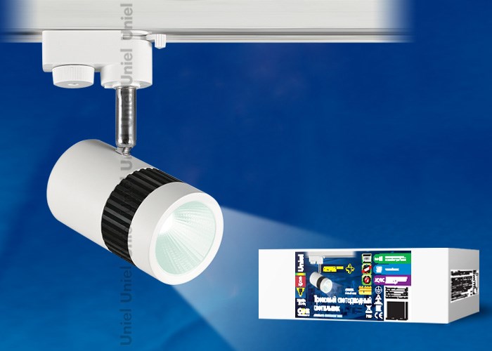 Светильник светодиодный ULB-M07K-8W/NW WHITE 4000К/белый трековый Volpe