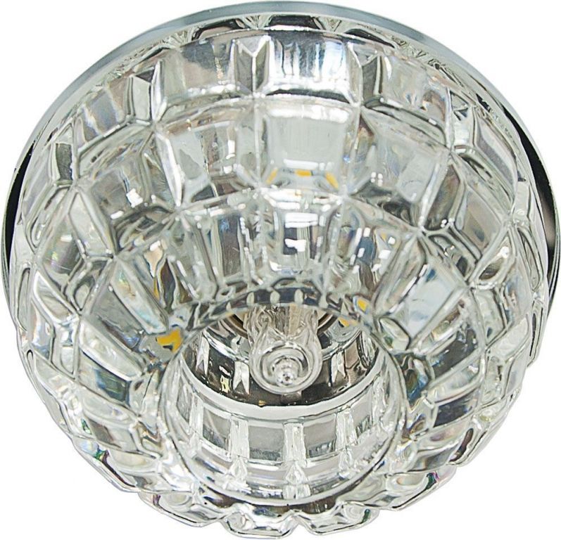 Светильник встраиваемый с белой LED подсветкой Feron JD87 потолочный JCD9 G9 прозрачный