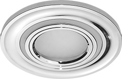 Светильник встраиваемый с белой LED подсветкой Feron CD600 потолочный MR16 G5.3 хром