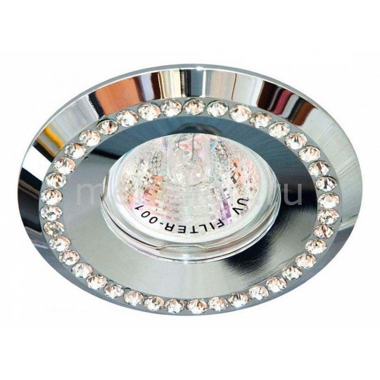 Светильник потолочный MR16 MAX50W 12V G5.3, прозрачный, хром,DL104-C