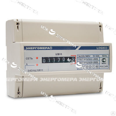 Электросчетчик ЦЭ6803В 1 230В 5-60А 3ф. 4пр. М7 Р31 однотарифный, ОУ