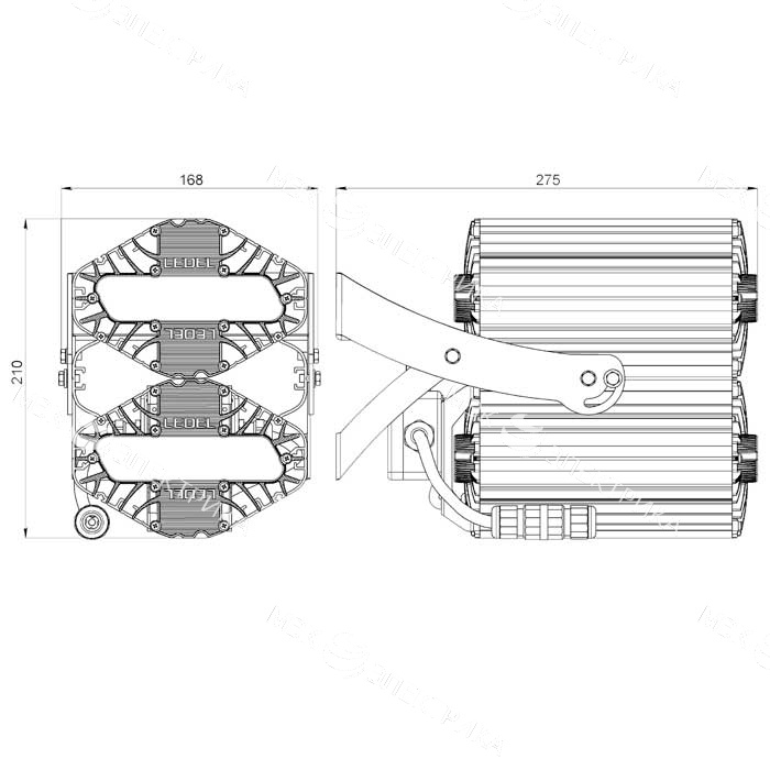 Светильник L-lego II 110 banner/90/Г30/4.0K/01/L210/IKIX-62/220AC IP66 поворотное крепление LEDEL LI
