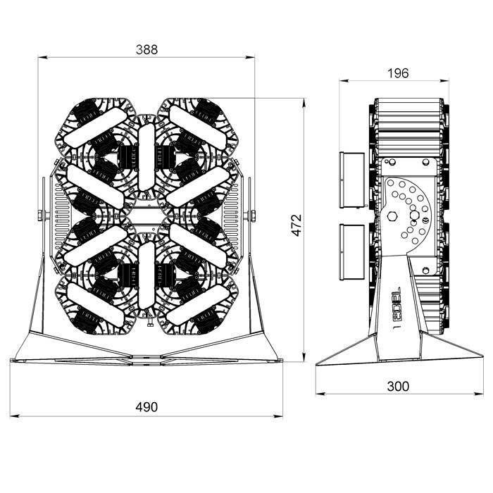 Светильник L-lego II 500 banner/425/Г60/5.0K/01/L100/IKIX-610/220AC IP66 поворотное крепление LEDEL 
