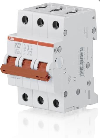 ABB SD203 Рубильник 3P 16A рычаг крас.