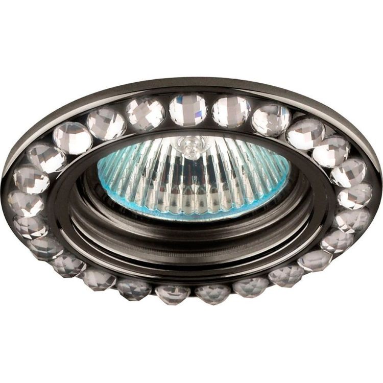 Светильник потолочный MR16 MAX50W 12V G5.3, прозрачный, черный, DL111-C