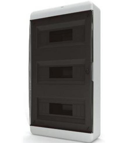 Бокс навесной IP-40 36 модулей прозр/черный BNK 40-36-1