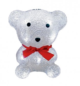 Световая фигура "Медвежонок арктический с бантом", IP20