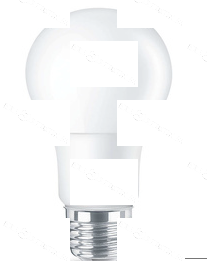 Лампа светодиодная E27- 5W-6500K (шар матовый) Philips