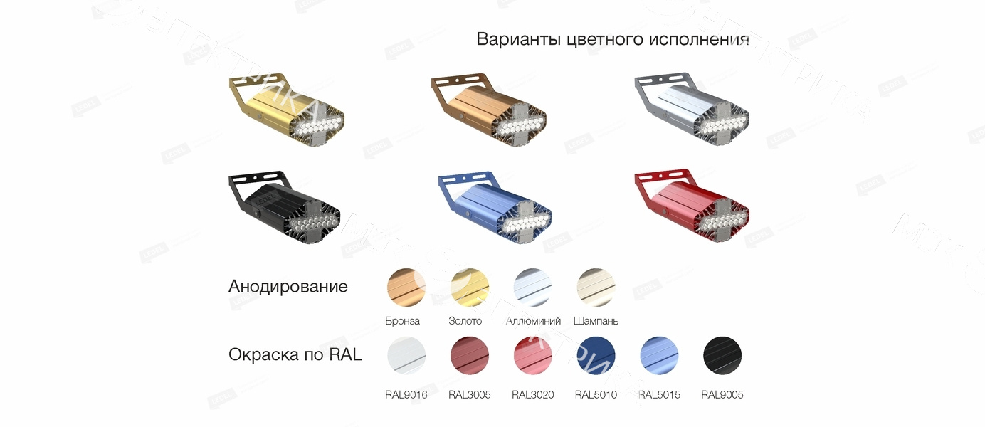 Светильник L-lego II 110 banner/80/Д/5.0K/01/L210/IKIX-62/220AC IP66 поворотное крепление LEDEL LII1