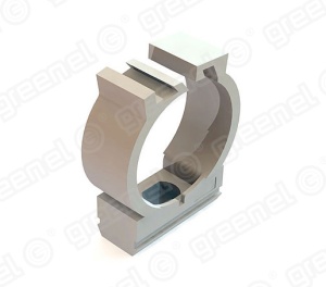 Держатель с фиксатором для жестких и гофрированных труб D20мм (50/500шт) 