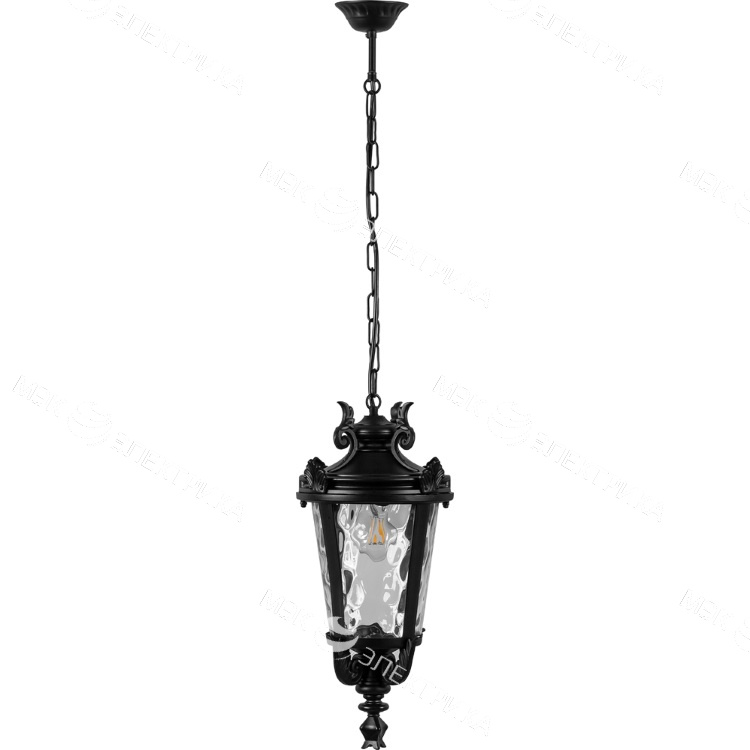 Светильник садово-парковый 60W 230V E27 черный, PL4005 "Прага" Feron