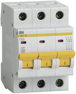 ВА47-063Про, 3Р, 63А, Icu-4.5kA х-ка С